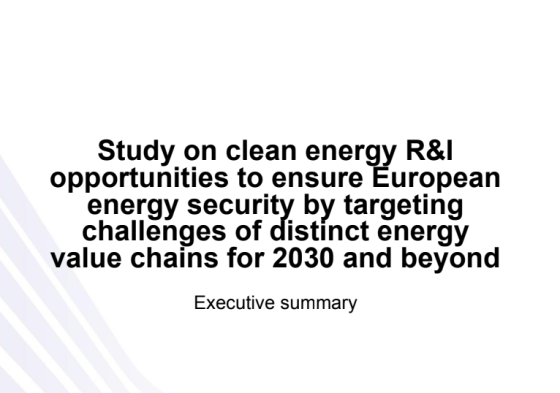 European Commission – Study on Clean Energy 