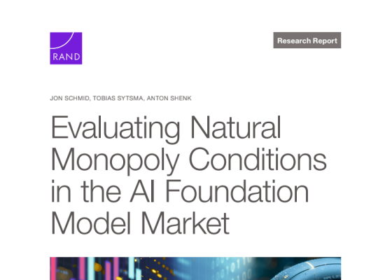 RAND – Evaluating Natural Monopoly Conditions in the AI Foundation Model Market, 2024 