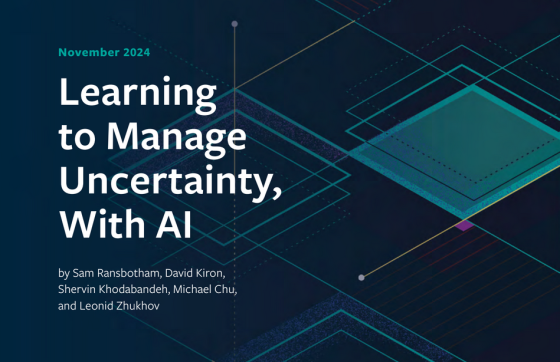 MIT Sloan Management Review – Learning to Manage Uncertainty with AI 