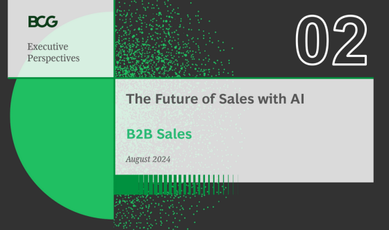 BCG – The Future of Sales with AI: B2B Sales, Aug 2024 