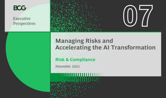 BCG – Managing Risks and Accelerating the AI Transformation 