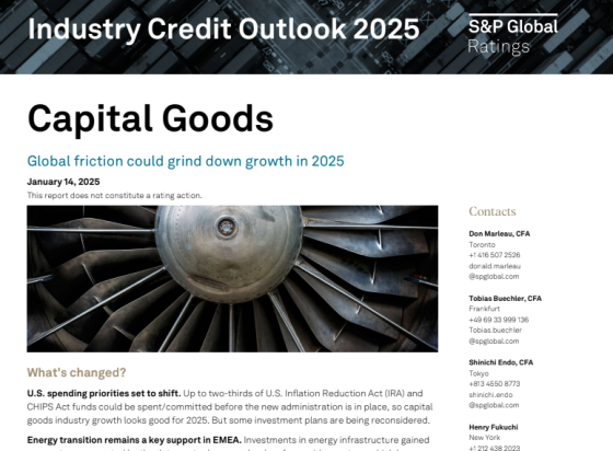 S&P Global – Capital Goods Credit Outlook, 2025 