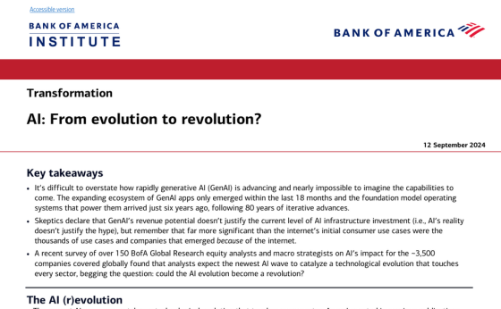 BofA – AI Evolution to Revolution 