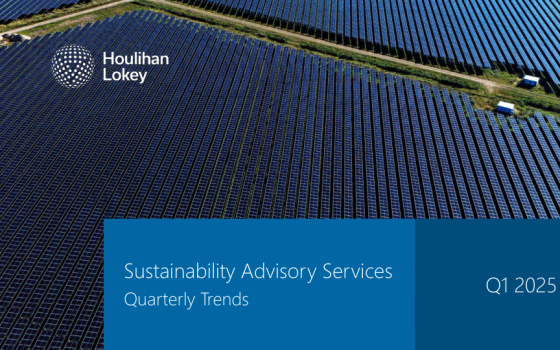 Houlihan Lokey – Sustainability Advisory Services Quarterly Trends 