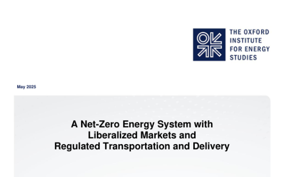 OIES – A Net-Zero Energy System with Liberalized Markets and Regulated Transportation and Delivery 