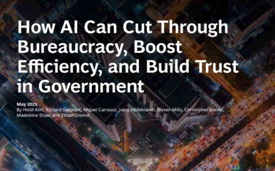 BCG – How AI Can Cut Through Bureaucracy, Boost Efficiency, and Build Trust in Government, May 2025 