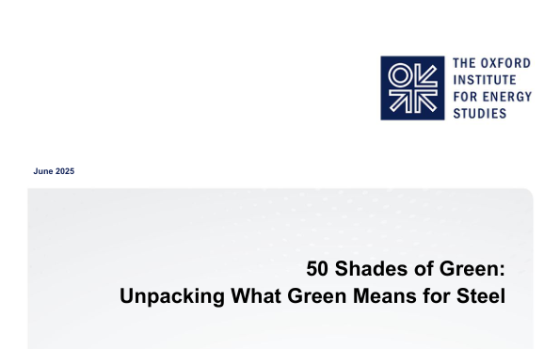 OIES – 50 Shades of Green: Unpacking What Green Means for Steel, Jun 
