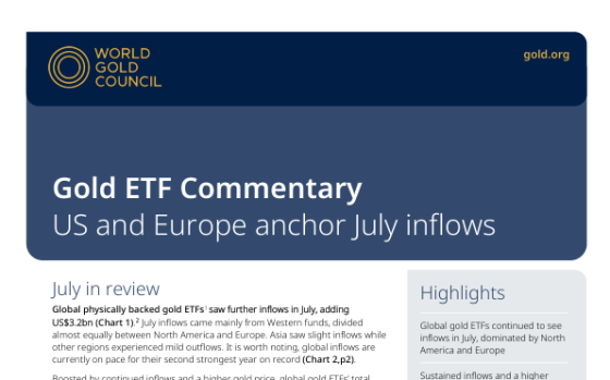 WGC – Gold ETF Commentary, Jul 2025 
