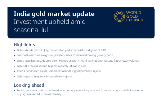 World Gold Council – India Gold Market Update, Jun 2025 
