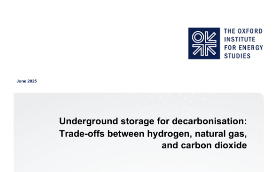 OIES – Underground Storage for Decarbonisation: Trade-offs Between Hydrogen, Natural Gas, and Carbon Dioxide 