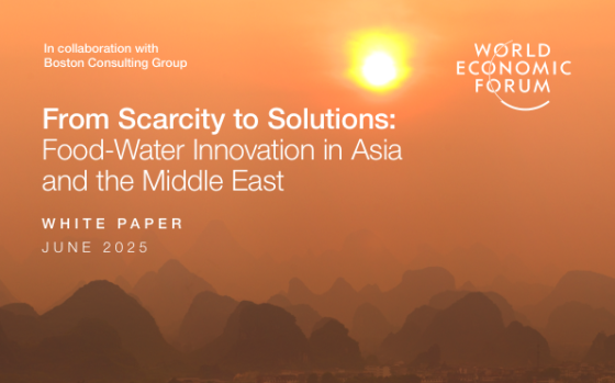 World Economic Forum – From Scarcity to Solutions: Food-Water Innovation in Asia and the Middle East 