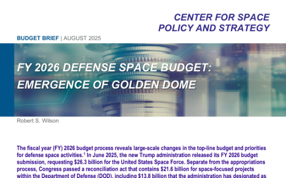 Center for Space Policy and Strategy – FY 2026 Defense Space Budget 