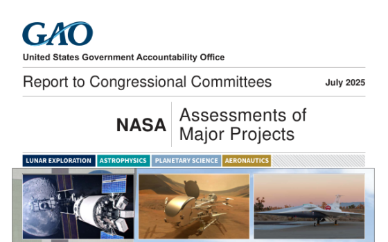 GAO – NASA Assessments of Major Projects 