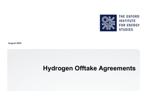 OIES – Hydrogen Offtake Agreements, Aug 2025 