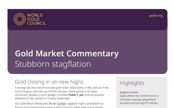 WGC – Gold Market Commentary, Aug 2025 