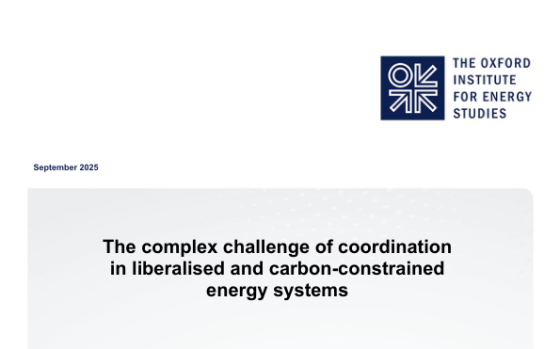 OIES – The Complex Challenge of Coordination in Liberalised and Carbon-Constrained Energy Systems 