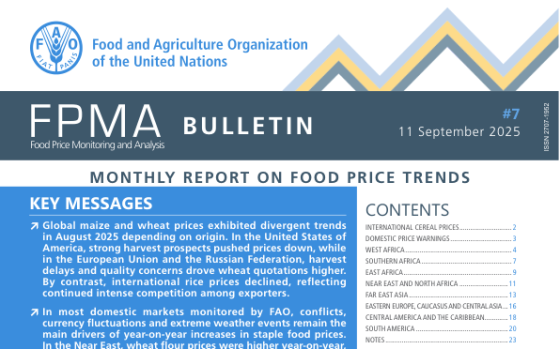 GIEWS – Monthly Report on Food Price Trends, Sep 2025 