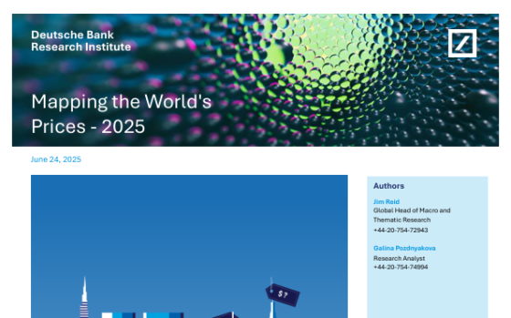 Deutsche Bank – Mapping the World's Prices, 2025 