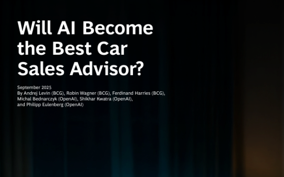 BCG – Will AI Become the Best Car Sales Advisor?, Sep 2025 