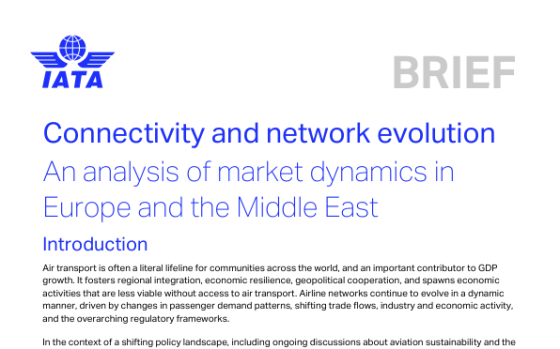 IATA – Connectivity and Network Evolution: An Analysis of Market Dynamics 