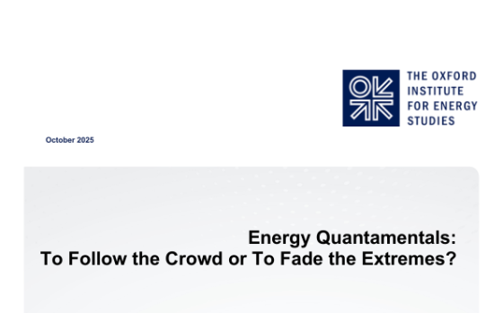OIES – Energy Quantamentals: To Follow the Crowd or To Fade the Extremes 