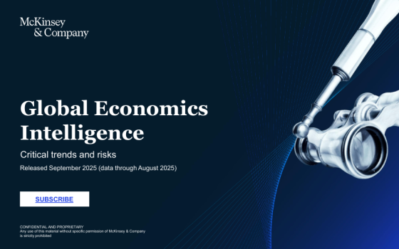 McKinsey & Company – Global Economics Intelligence, Sep 2025 