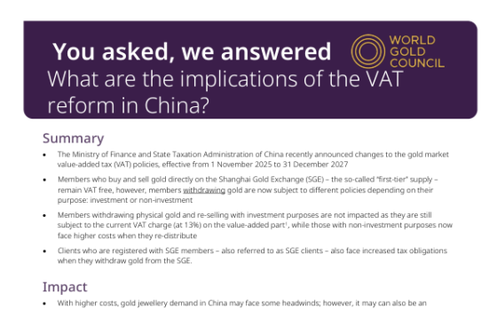 World Gold Council – You Asked, We Answered 