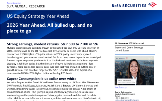BofA – US Equity Strategy Year Ahead: 2026 Year Ahead 