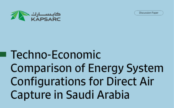 KAPSARC – Techno-Economic Comparison of Energy System Configurations for Direct Air Capture in Saudi Arabia 