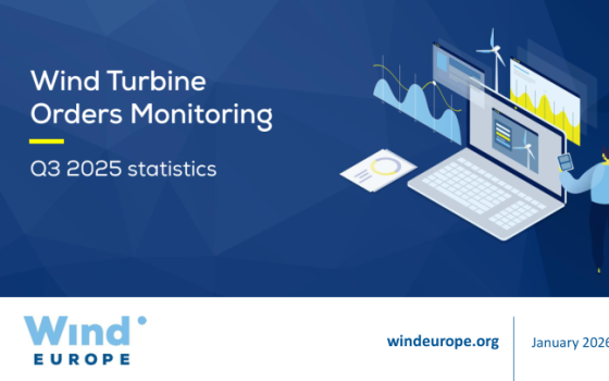 WindEurope – Wind Turbine Orders Monitoring Q3 2025, Jan 2026 
