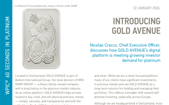 WPIC – 60 Seconds in Platinum: Introducing Gold Avenue, Jan 2026 