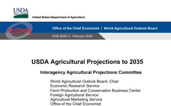 USDA – Agricultural Projections to 2035, Feb 2026 