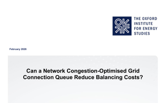OIES – Can a Network Congestion-Optimised Grid Connection Queue Reduce Balancing Costs? 