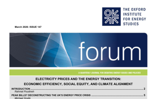 OIES – Electricity Prices and the Energy Transition 