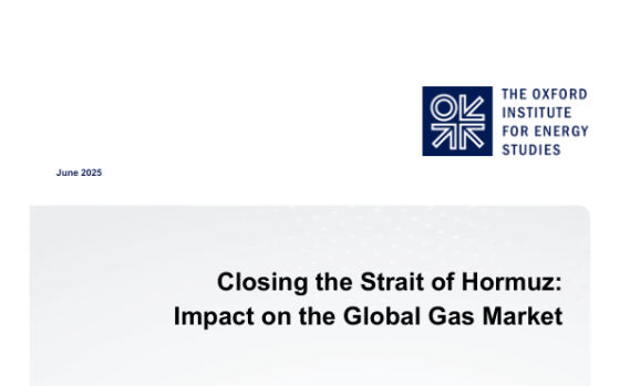 OIES – Closing the Strait of Hormuz: Impact on the Global Gas Market 