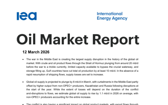 IEA – Oil Market Report, Mar 2026 
