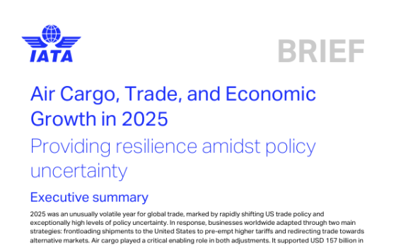 IATA – Air Cargo, Trade, and Economic Growth in 2025 