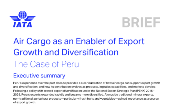 IATA – Air Cargo as an Enabler of Export Growth and Diversification 
