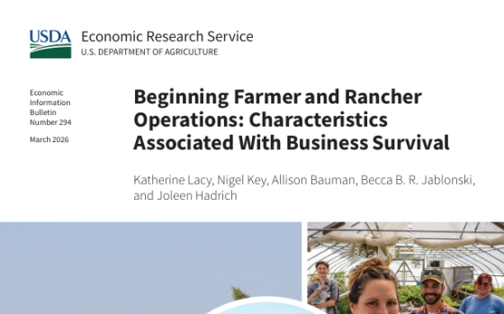 USDA – Beginning Farmer and Rancher Operations: Characteristics Associated With Business Survival 